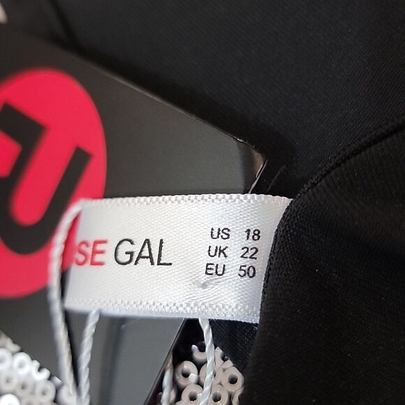 ROSE GAL Low Cut Sequin Sparkle Bodysuit NWT size 18 - Picture 5 of 7